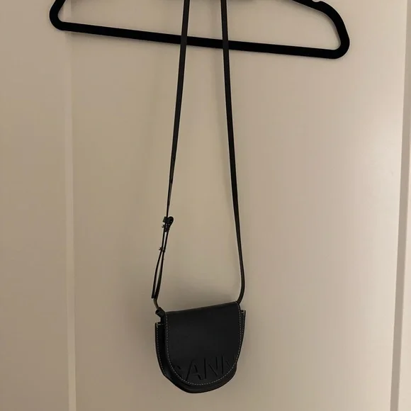 GANNI Recycled Leather Mini Cross Body Purse - Picture 6 of 6